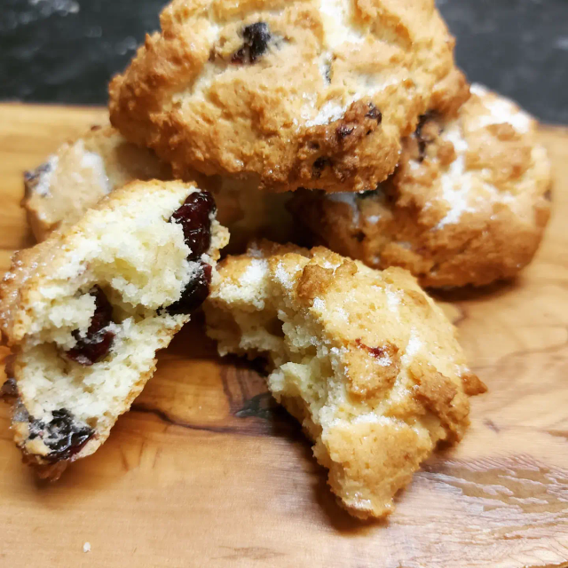 Gluten Free. Orange & Cranberry Rock Buns