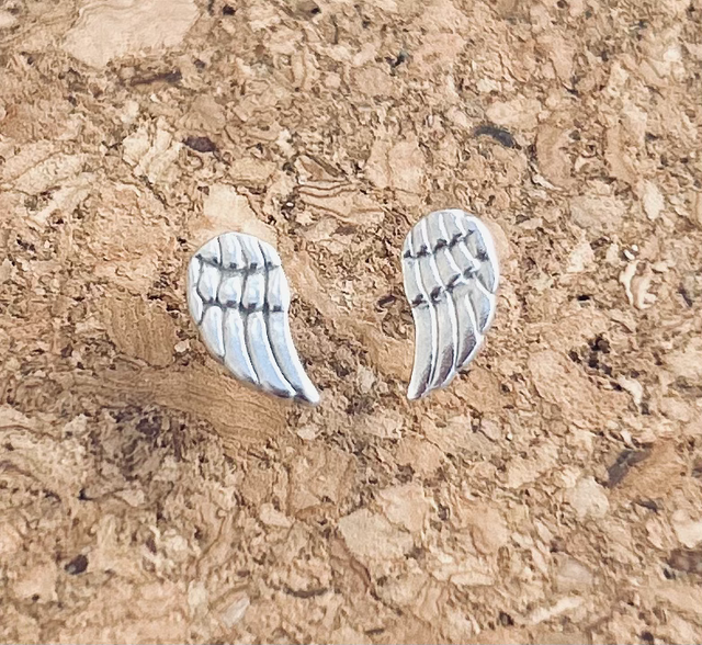 Tiny little angel wing studs