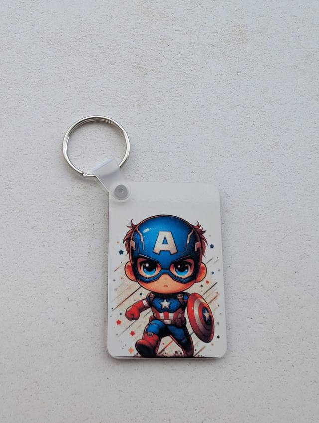 Portes clés sublimation Captain América
