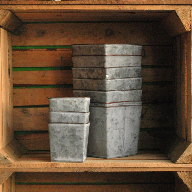 Zinc Square Pot