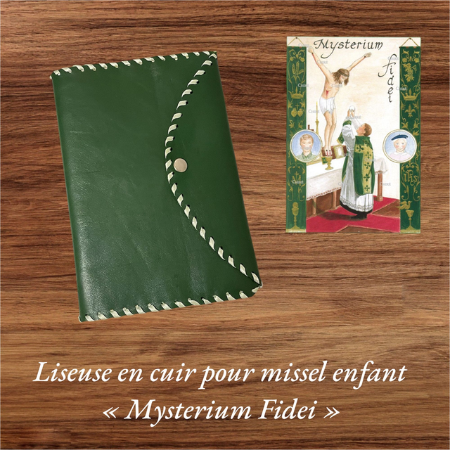 Liseuse en cuir pour Missel enfants