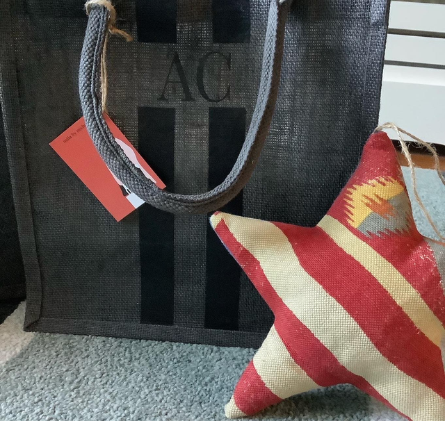 Personalised Grey Jute Tote