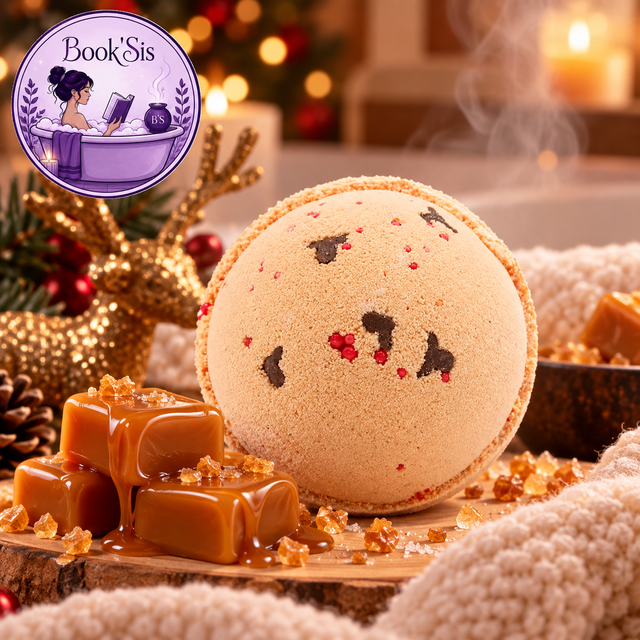 Bombe de bain 180gr " Renne &amp; nez rouge - Toffee &amp; caramel "