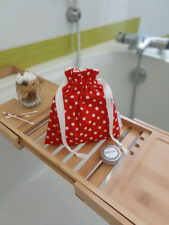 Ensemble de 8 lingettes avec pochon assorti - Elégance