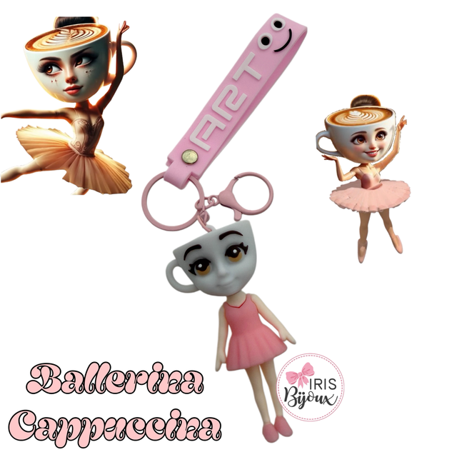 Portachiavi 3d Ballerina cappuccina 