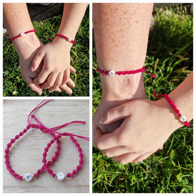 Bracelets maman/enfant &quot;Torsade&quot; - Duo bracelets maman enfant 