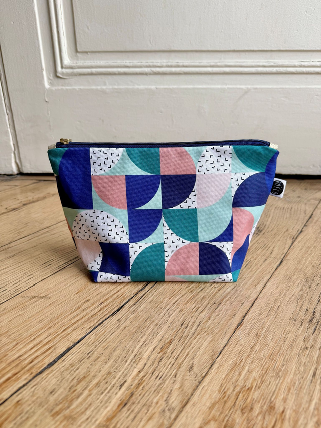 Trousse de toilette - tissu intérieur imperméable - BAUHAUS bleu