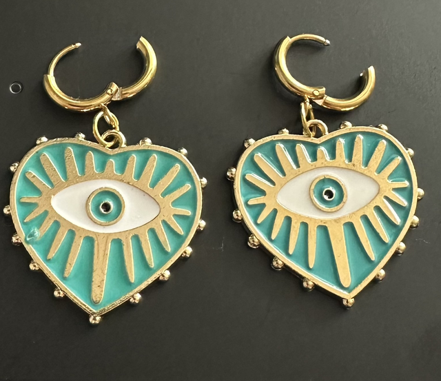 Turquoise Evil Eye Earrings