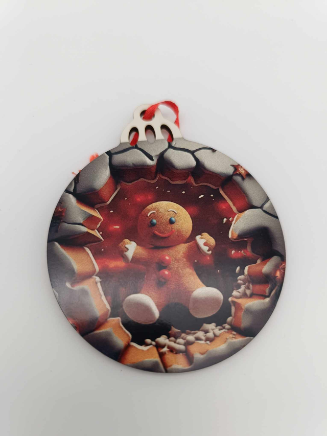 Suspension en bois sublimé pour sapin