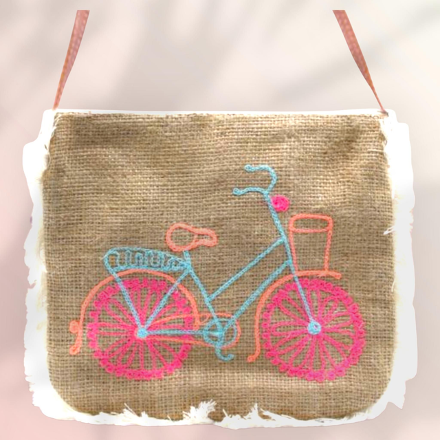 Sac "Vélo" en jute BH-006