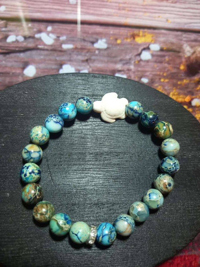 Jaspe impérial bleu et tortue