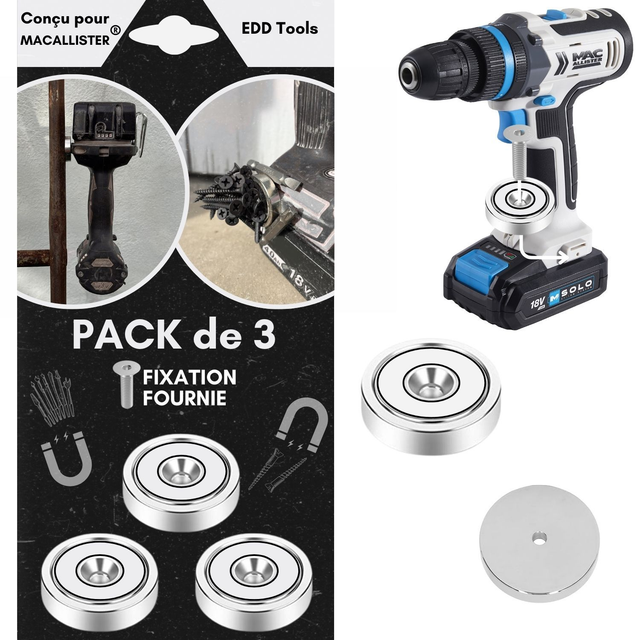 Support Magnétique MCALLISTER (lot de 3)