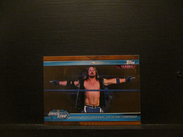 AJ Styles Defeats Jinder Mahal For The WWE Championship - Brown Champions Original Trading Card #67 (SEE PIC)