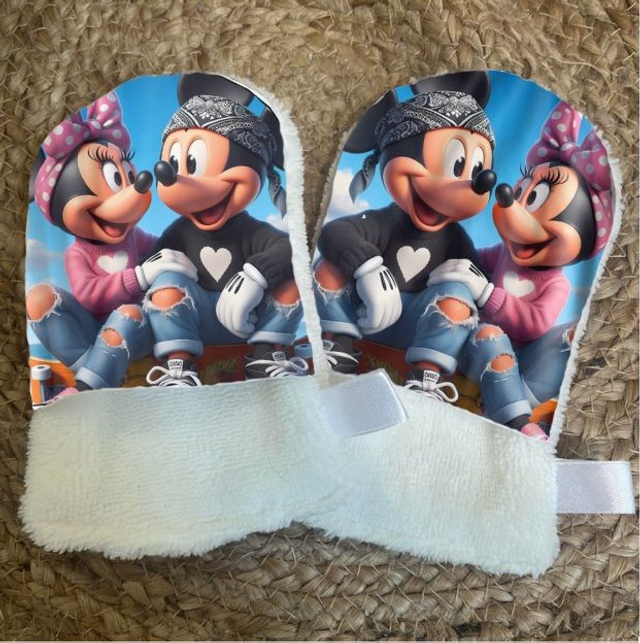Gant de toilette Minnie et Mickey 