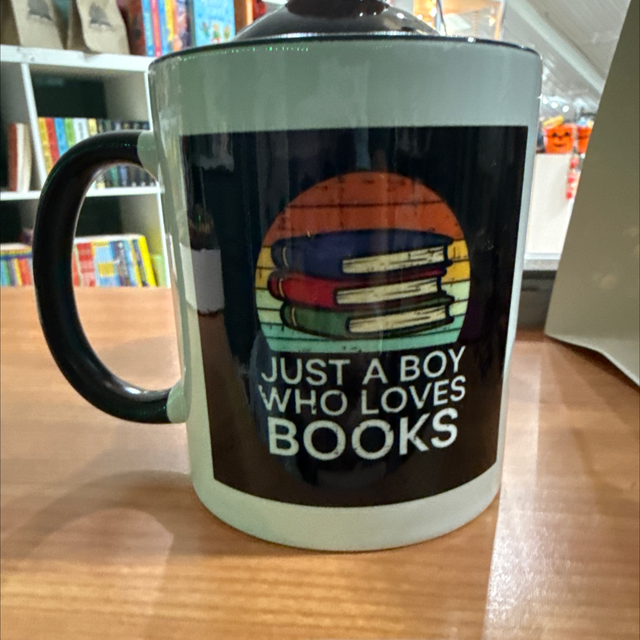Just a boy who loves books cups