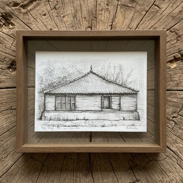 Encre et graphite - case créole #2 - Les Trois Ilets - Martinique 