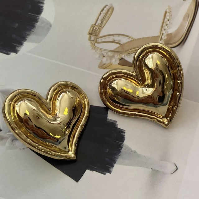 Boucles d’oreilles maxi cœur 