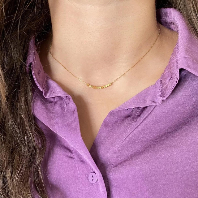 Collier gold CUBE