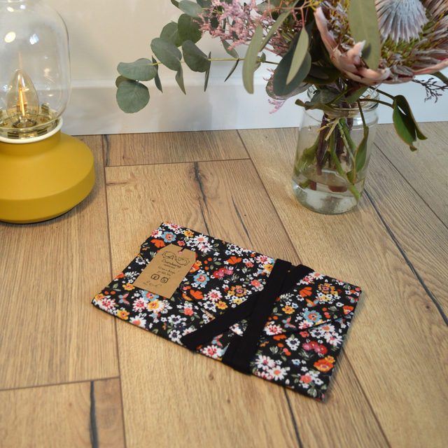 Protège livre, ECRIN POCHE Fleur de nuit 