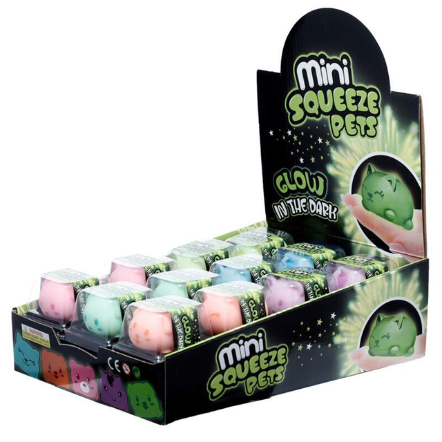 Squeezy Glow in The Dark Animal Toy Pack of 2 Random