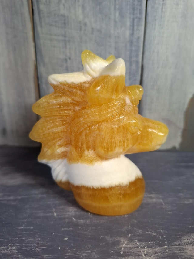 Orange Calcite Unicorn Head 