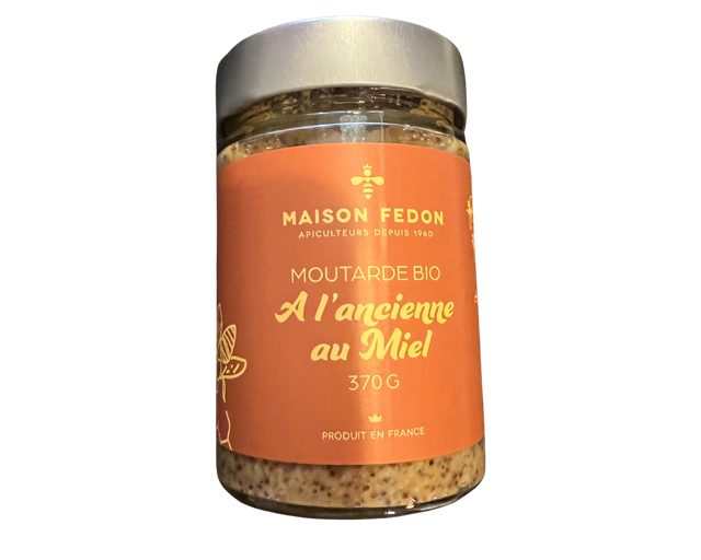Moutarde bio à l&#039;ancienne au miel