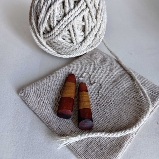 Boucles d'oreilles tricolores