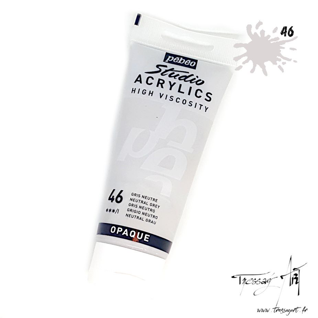 PEBEO - ACRYLIQUE 100ML - GRIS NEUTRE - PB016046