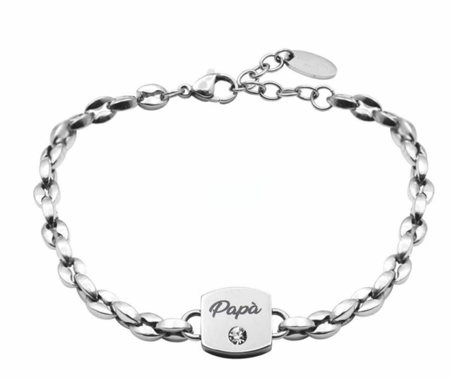 Bracciale in acciaio festa del papà for you jewels