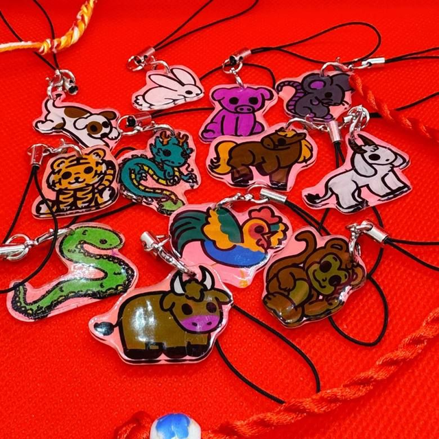 Chinese zodiac handmade phone charms