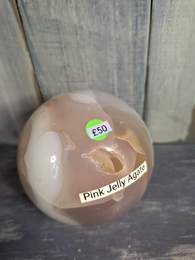 Pink Jelly Agate Sphere