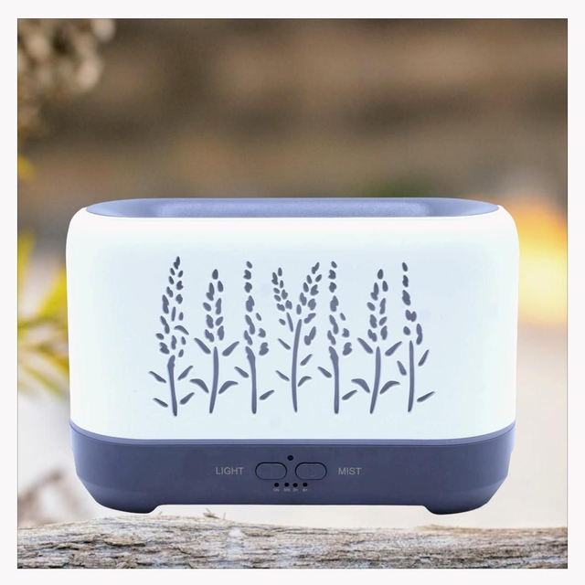 "Roseaux blanc &amp; noir" - Diffuseur huiles essentielles 20 cm