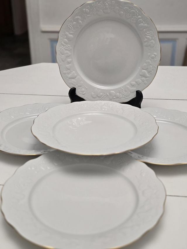 Assiettes plates Limoges Deshoulieres Luxe