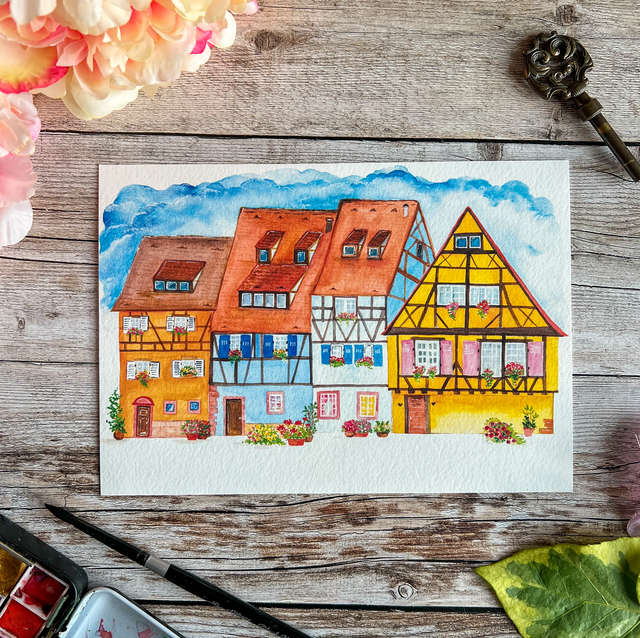 Affiche / print Maisons alsaciennes