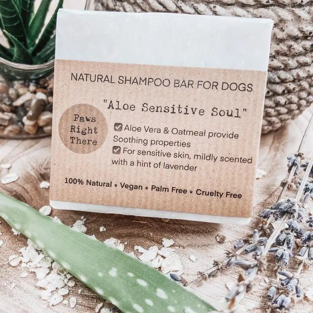 Paws Right There Natural Dog Shampoo Bar - Aloe Sensitive Soul
