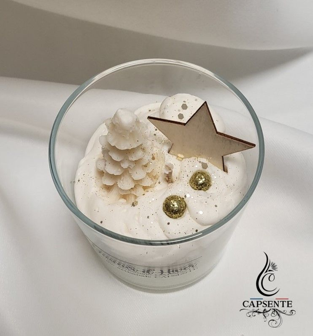 Bougie artisanale &quot; Douceur d&#039;Hiver &quot; senteur vanille