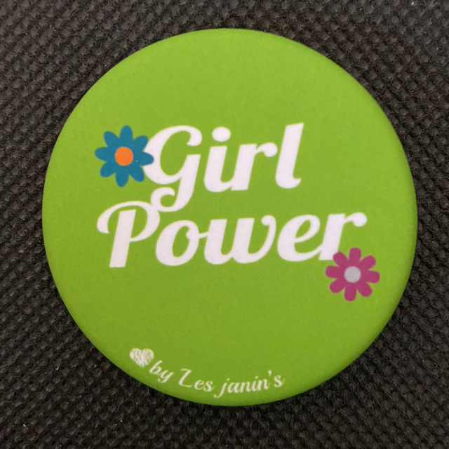 Badge Girl Power Vert