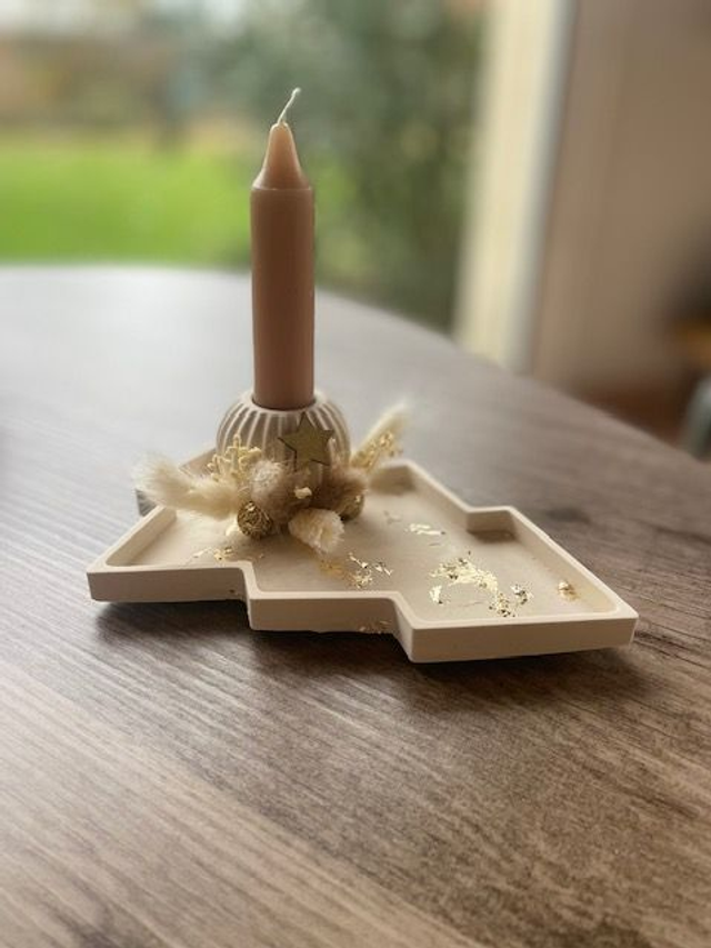 Brume Éveillée – Centre table sapin 