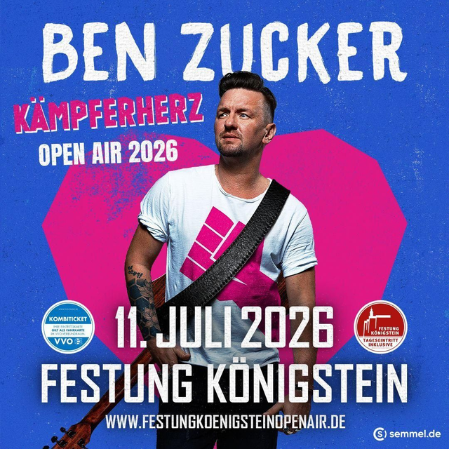 BEN ZUCKER - Samstag, 11.07.2026 Fanticket