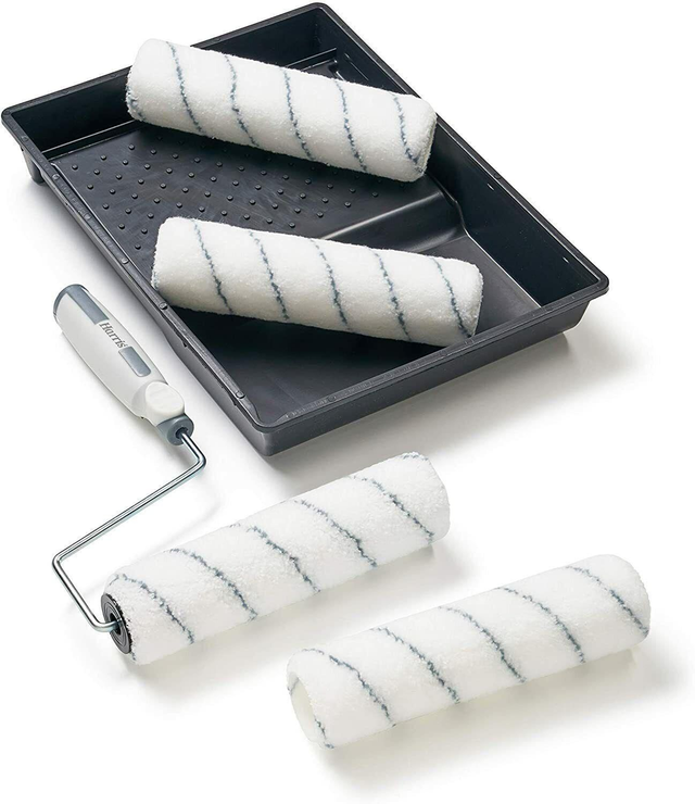 Harris Seriously Good Paint Roller Set 9" Frame 4 x 9" Medium Pile Roller Sleeve