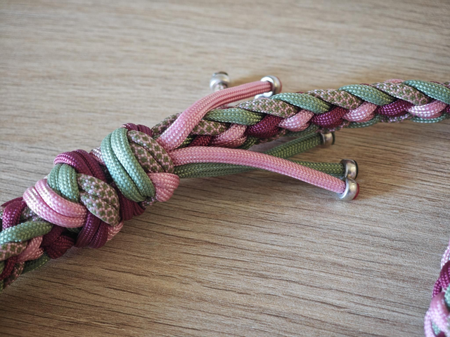 Laisse unique de tressage paracorde de 1,70m de longueur