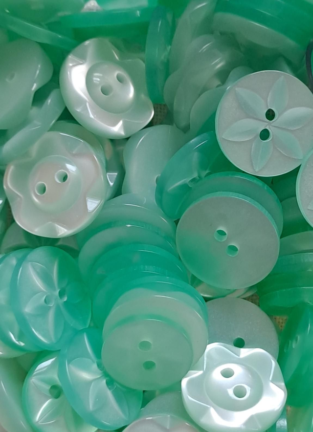 Buttons (pack 10) - Fruit Gum - 16mm - Mint