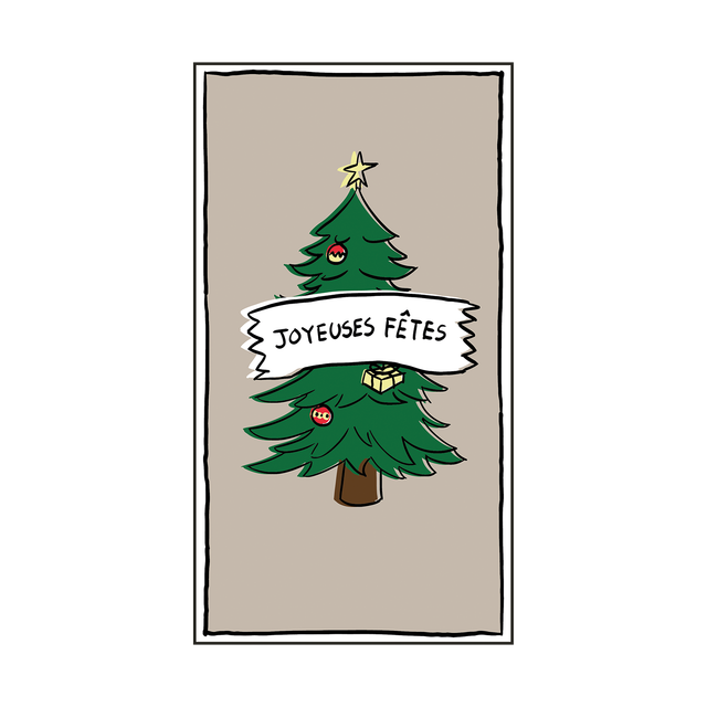 Serviettes en papier rectangle sapin