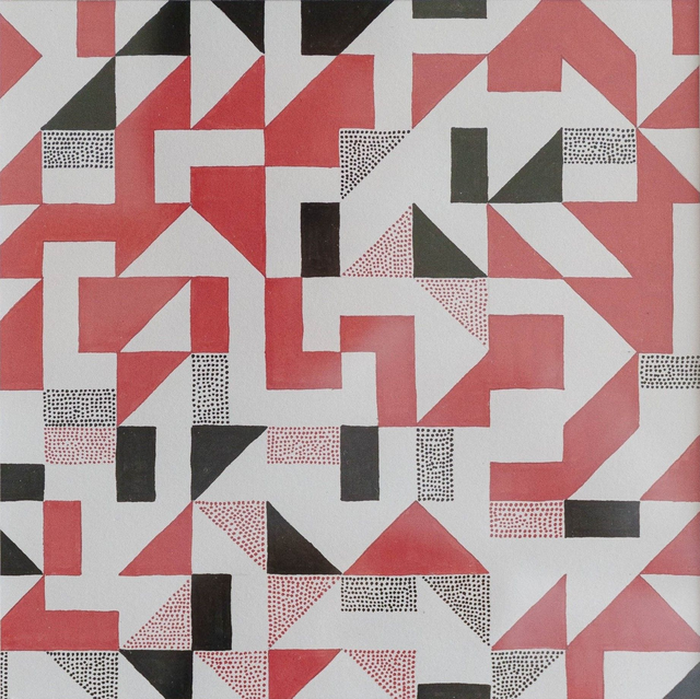 Peinture "Petite composition hasardeuse no. 2" - 20 x 20 cm