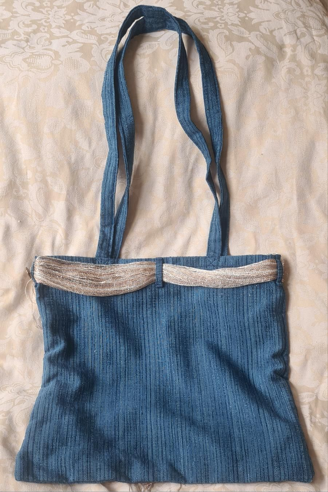 Blue / Gold Scarf Tote Bag