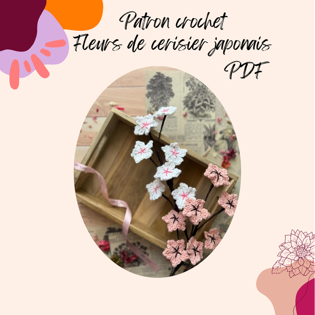 Patron au crochet – Fleurs de cerisier japonaises (PDF)