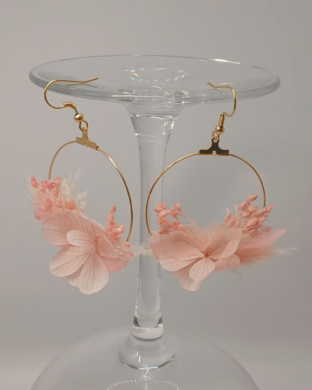 L ‘âme des Fleurs - Boucles artisanales en acier inoxydable