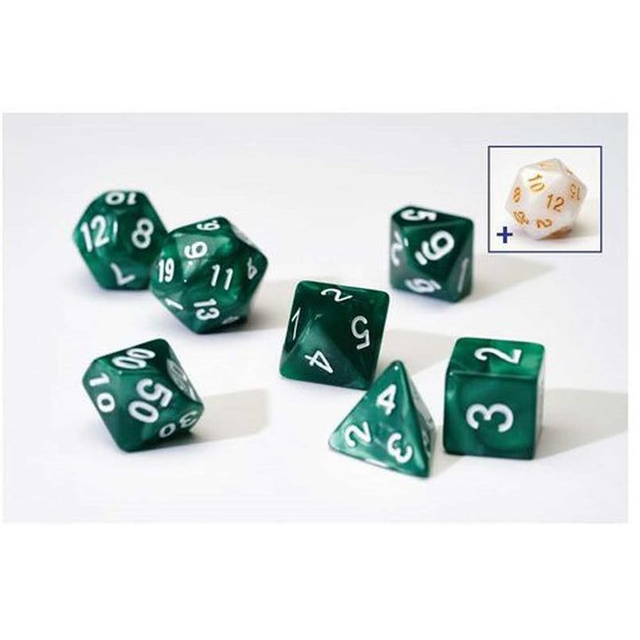 Pearl Green Poly Set Dice