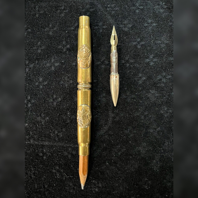 WWII Trench Art Pencil And Fountain Pen