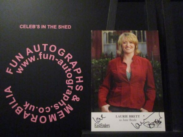 Laurie Brett (Jane Beale) Authentic Autographed EastEnders 6x4 Cast Card